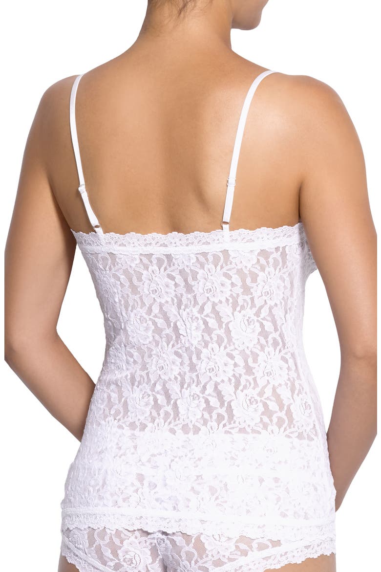 V-Neck Lace Cami, Alternate, color, WHITE