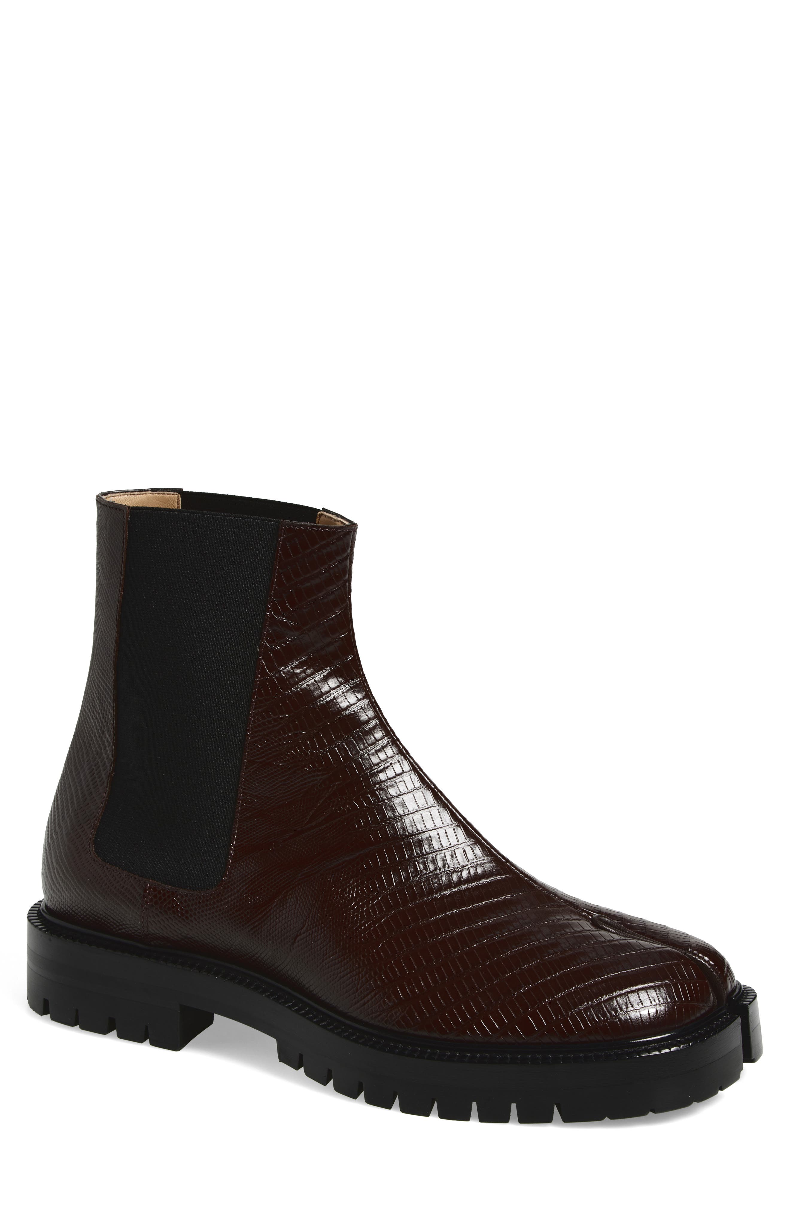 Maison Margiela Tabi County Chelsea Boot, Main, color, Coffee Bean