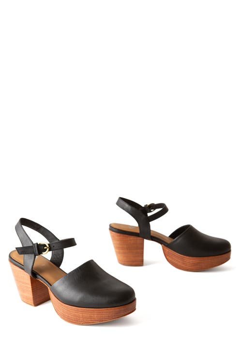 Fortress Willow Mary Jane Platform Clog In Black