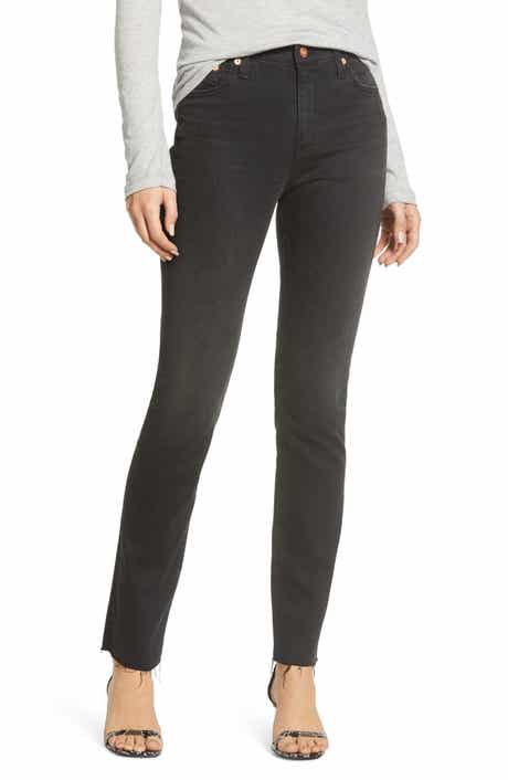 AG Mari High Waist Raw Hem Ankle Skinny Jeans