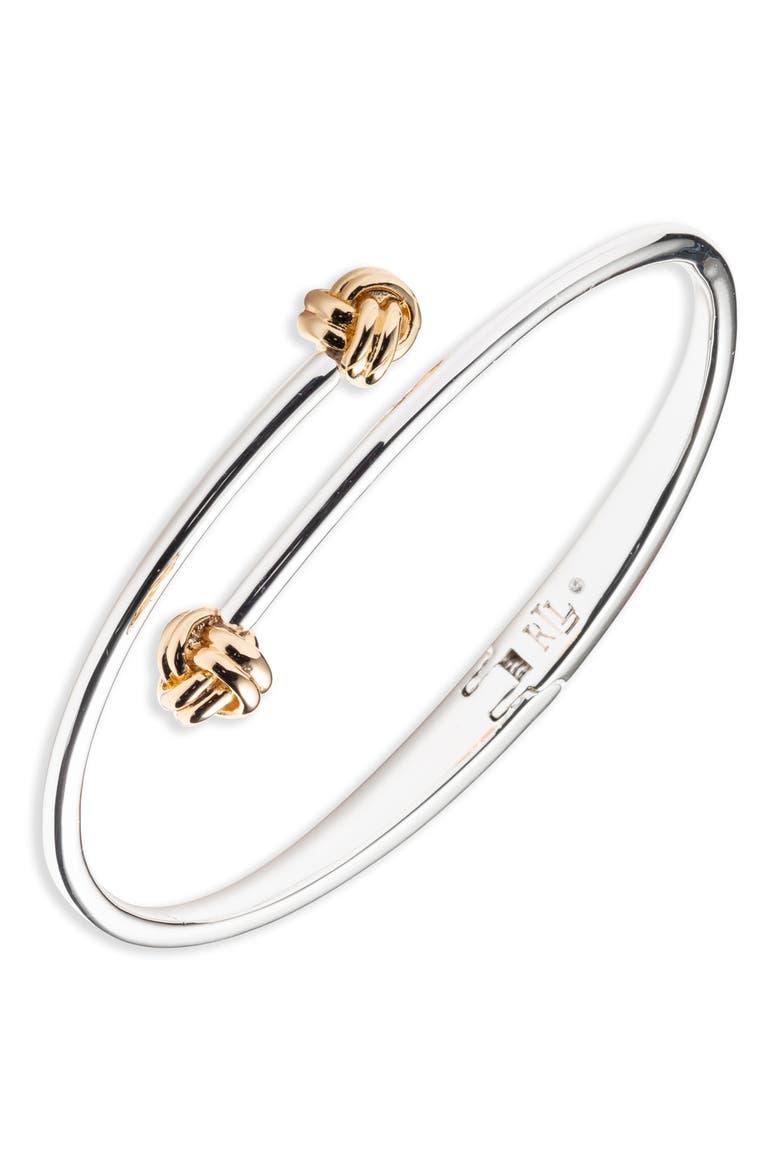 Knot Bypass Bangle, Main, color, GOLD