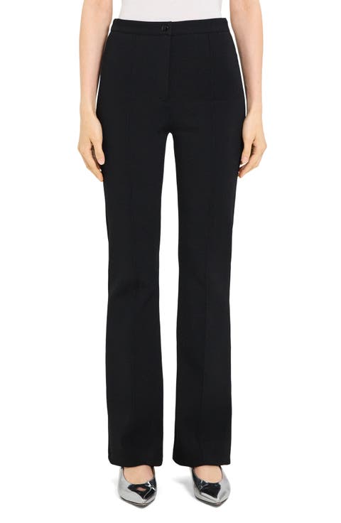 Compact Crepe Flare Pants