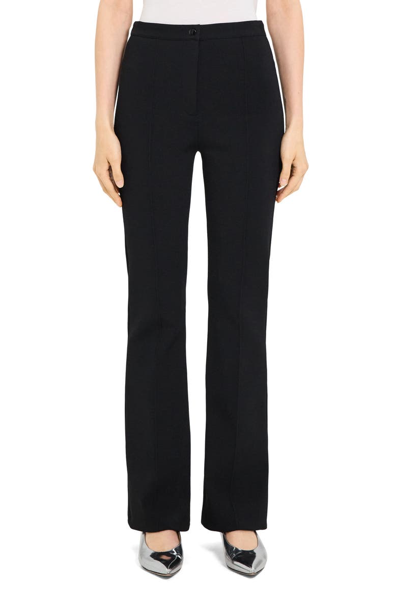 black crepe dress pants ladies Pull-On Crepe Ultra Wide Pants for Tall Women in Black