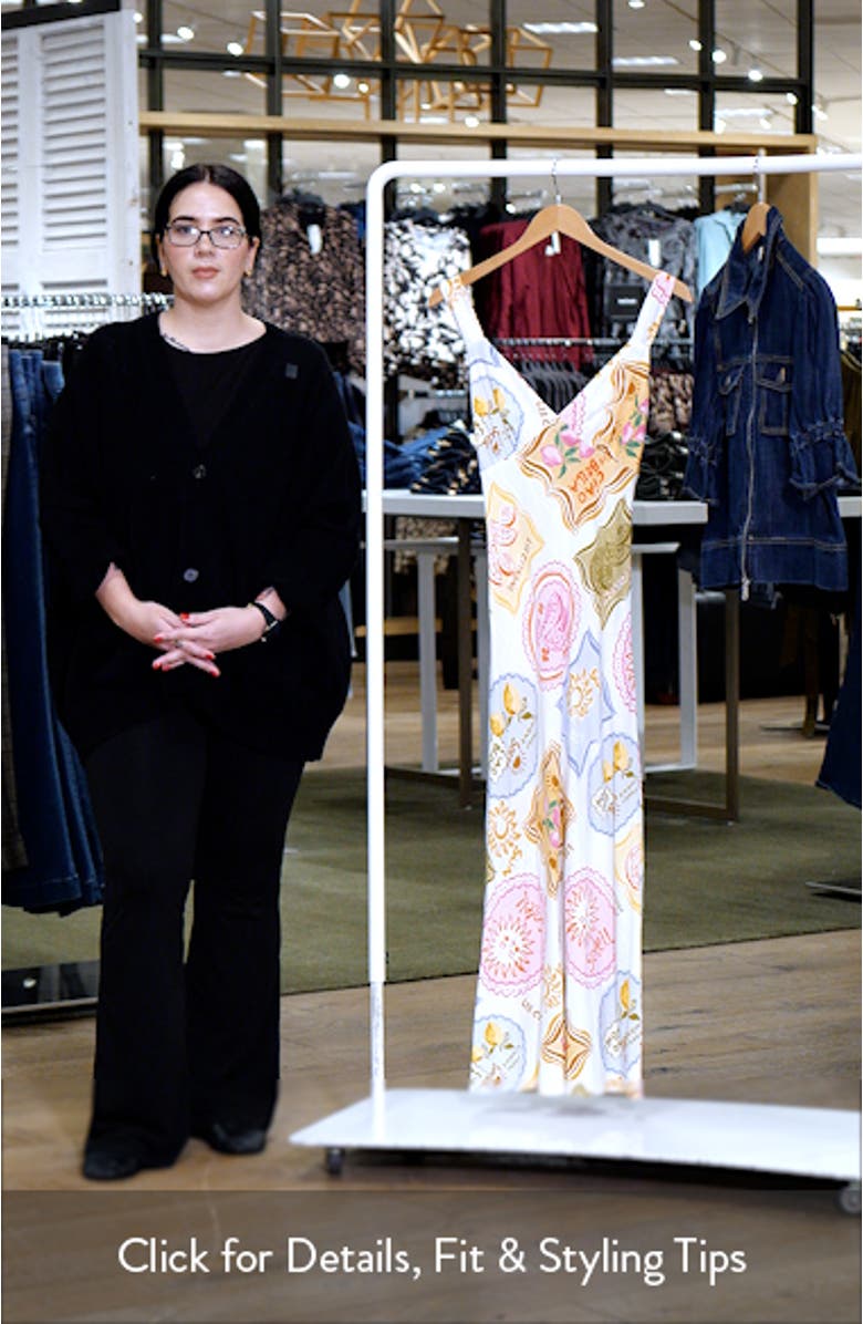 Zinnia Allover Print Sleeveless Dress, sales video thumbnail