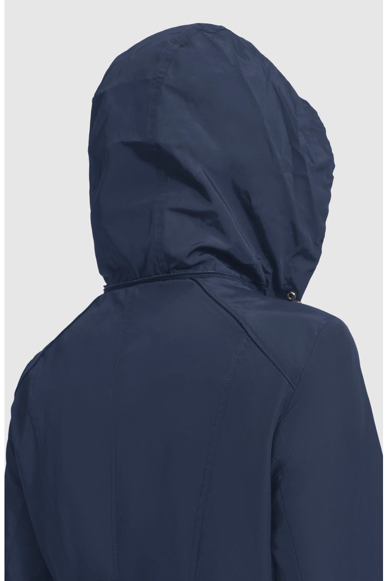 Travel Packable Hooded Rain Jacket, Alternate, color, INDIGO