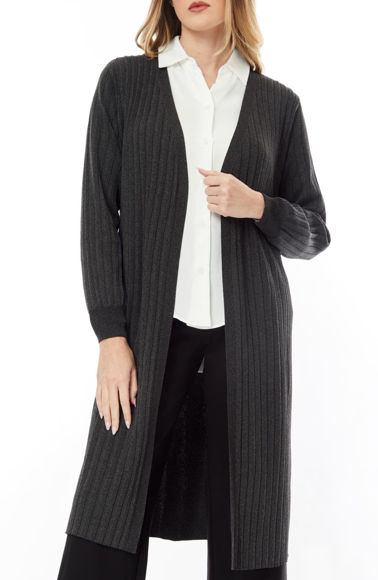 BY DESIGN Jae Ribbed Cardigan Duster, Main, color, 
