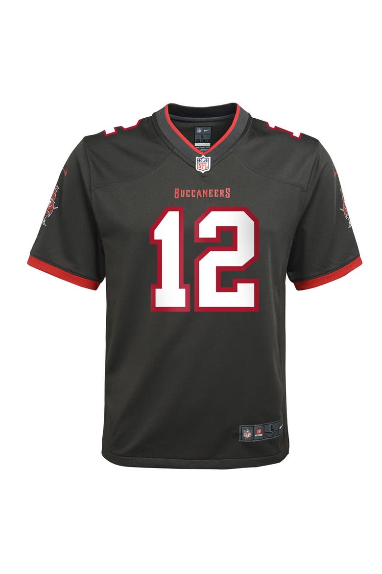 Youth Nike Tom Brady Pewter Tampa Bay Buccaneers Alternate Game Jersey, Alternate, color, Pewter