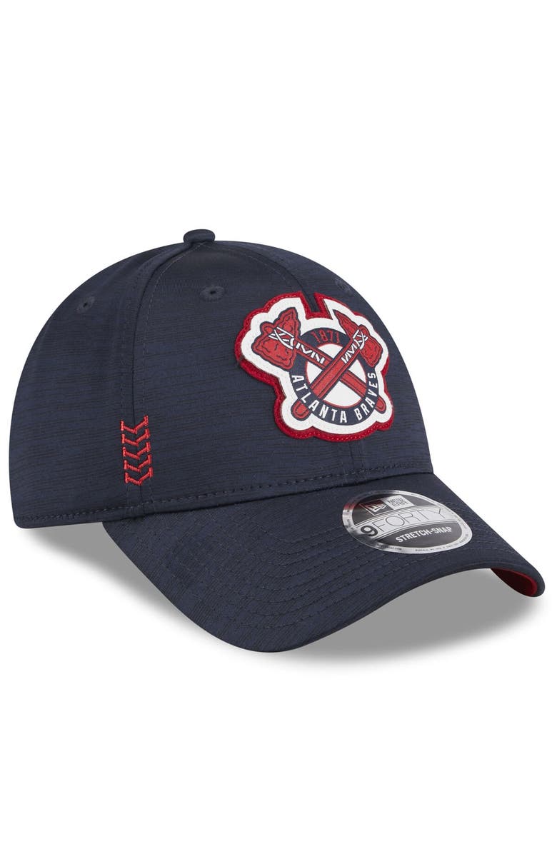 New Era Men's New Era  Navy Atlanta Braves 2024 Clubhouse 9FORTY Adjustable Hat, Alternate, color, 