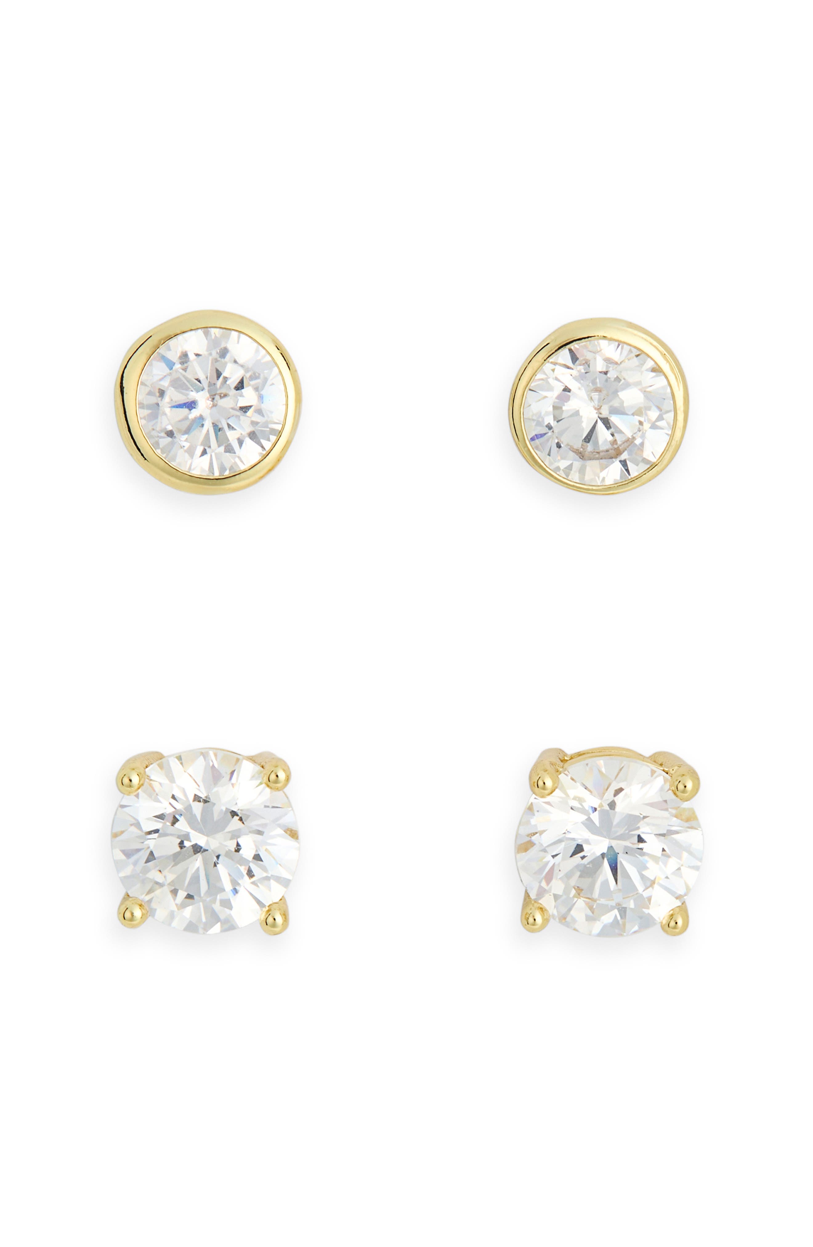 NORDSTROM RACK Set of 2 Cubic Zirconia Stud Earrings