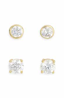 NORDSTROM RACK Set of 2 Cubic Zirconia Stud Earrings
