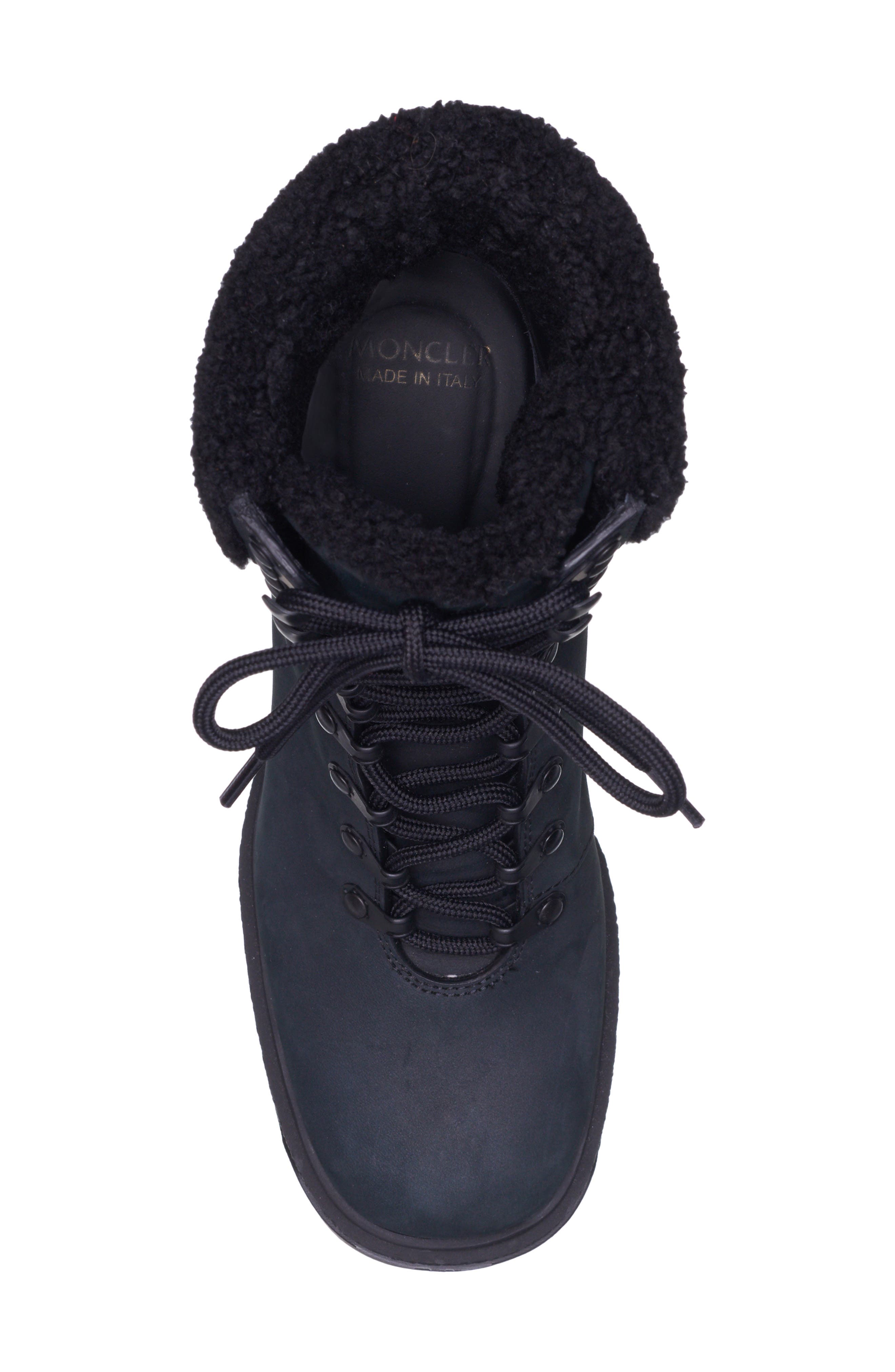 Moncler Claudia Faux Fur Trim Bootie, Alternate, color, 