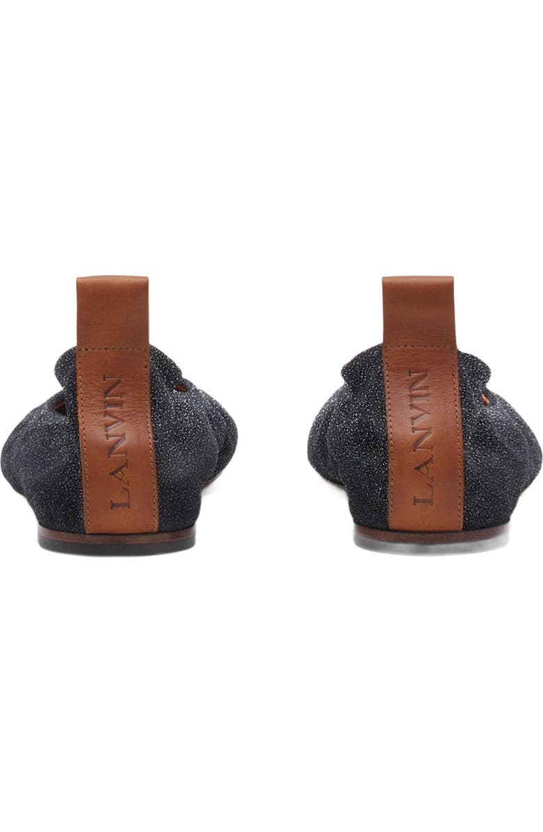 Lanvin THE GLITTERY SUEDE BALLERINA FLAT, Alternate, color,