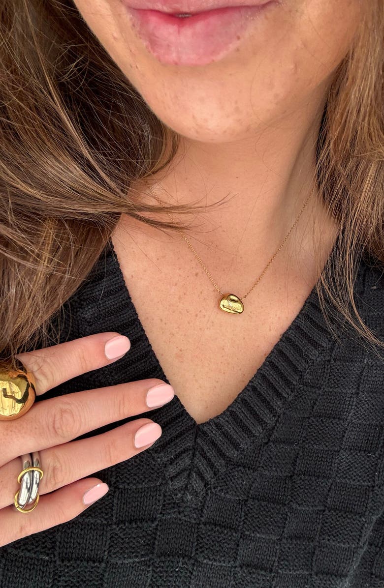 Joiana Jewelry I Love You Bean Necklace, Alternate, color, Gold