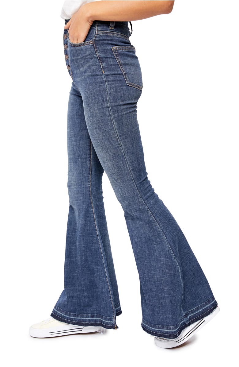 Free People Irreplaceable Flare Jeans, Alternate, color,