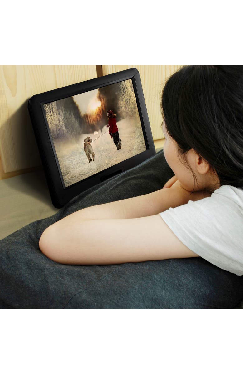 Trexonic 15.4in Portable DVD Player with TFT LCD Screen and HDMI/USB/SD/AV Inputs, Alternate, color, Black