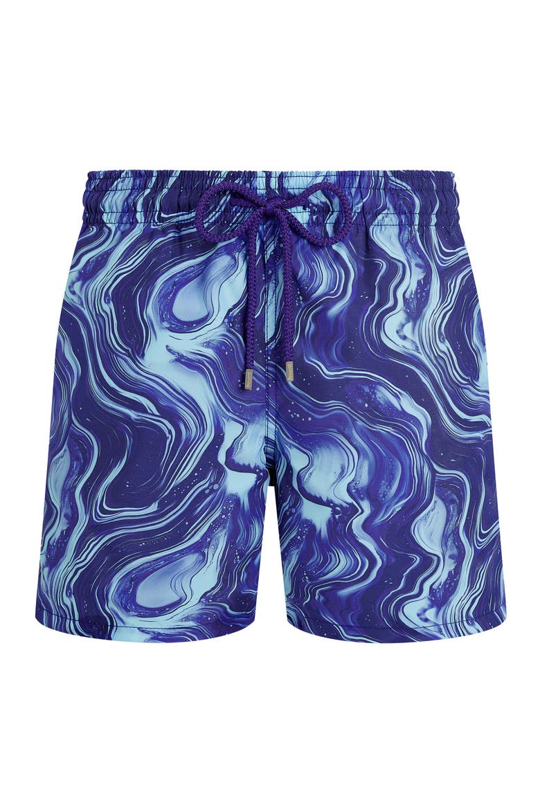 Men Swim Shorts Marble, Main, color, Versailles