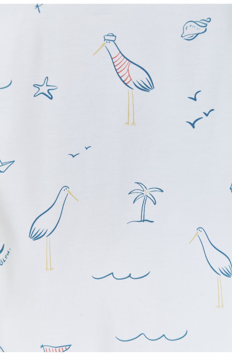 Babycottons Premium Peruvian Pima Cotton Sea Short Romper for Infant, Alternate, color, Blue