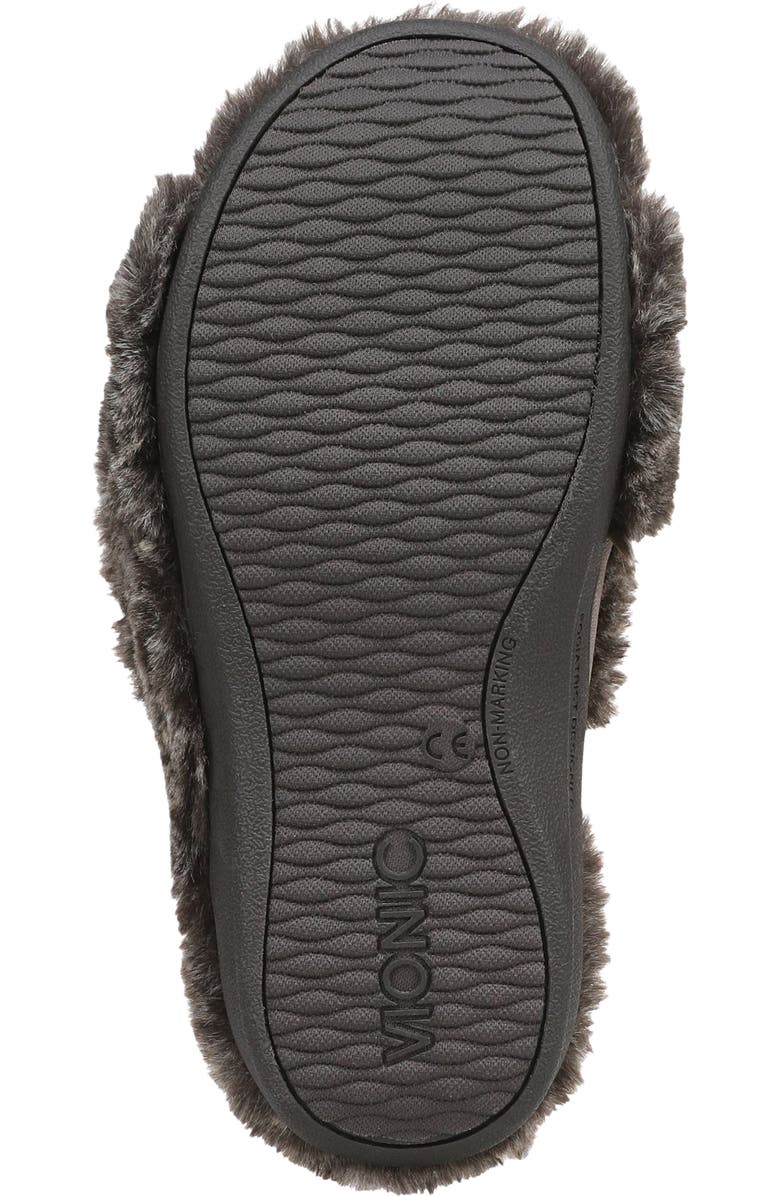 Vionic Relax II Slide Slipper, Alternate, color, Dark Brown Faux
