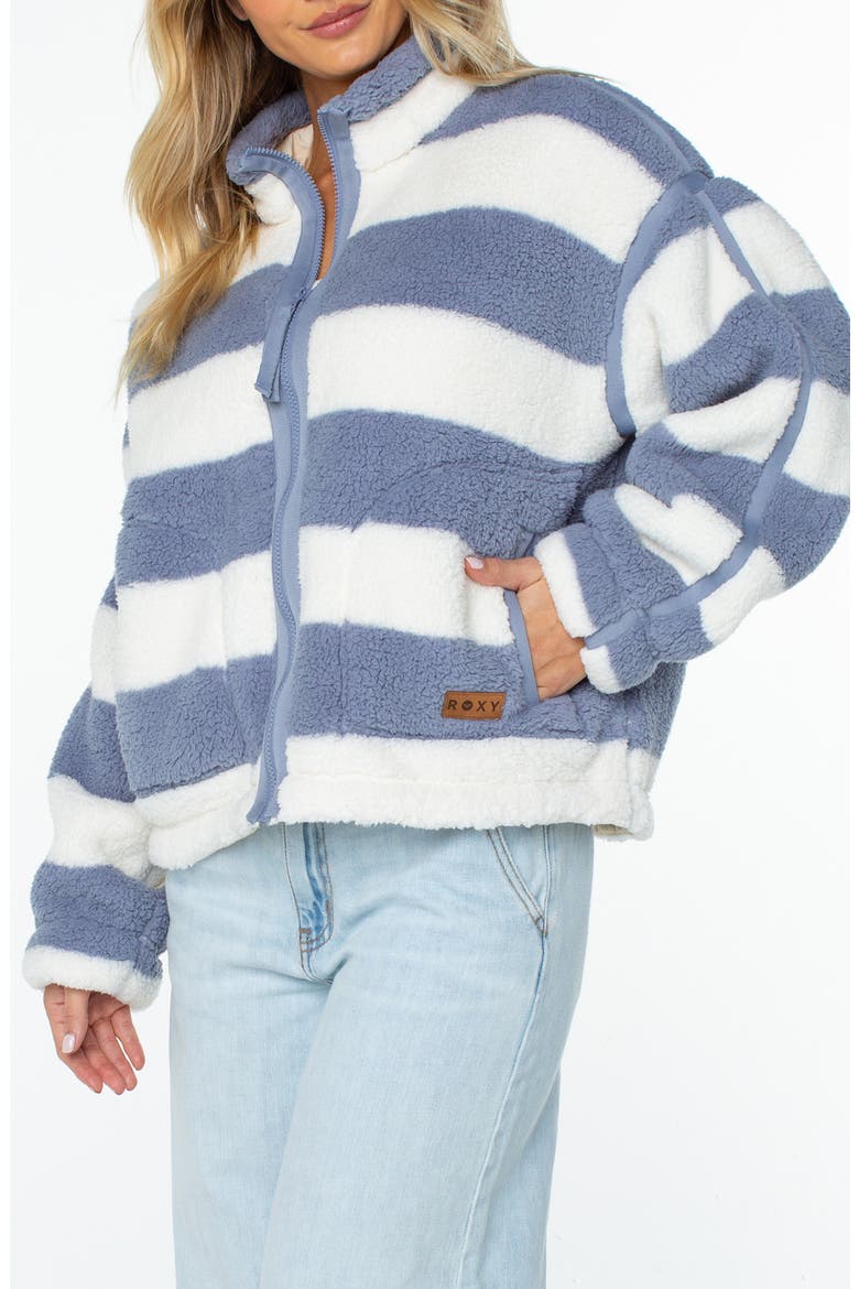 Wurlie Stripe High Pile Fleece Jacket, Alternate, color, WILD WIND