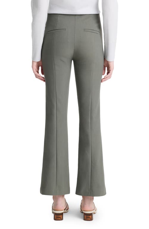 Vince Pintuck Pleat Crop Flare Pants In Pebble