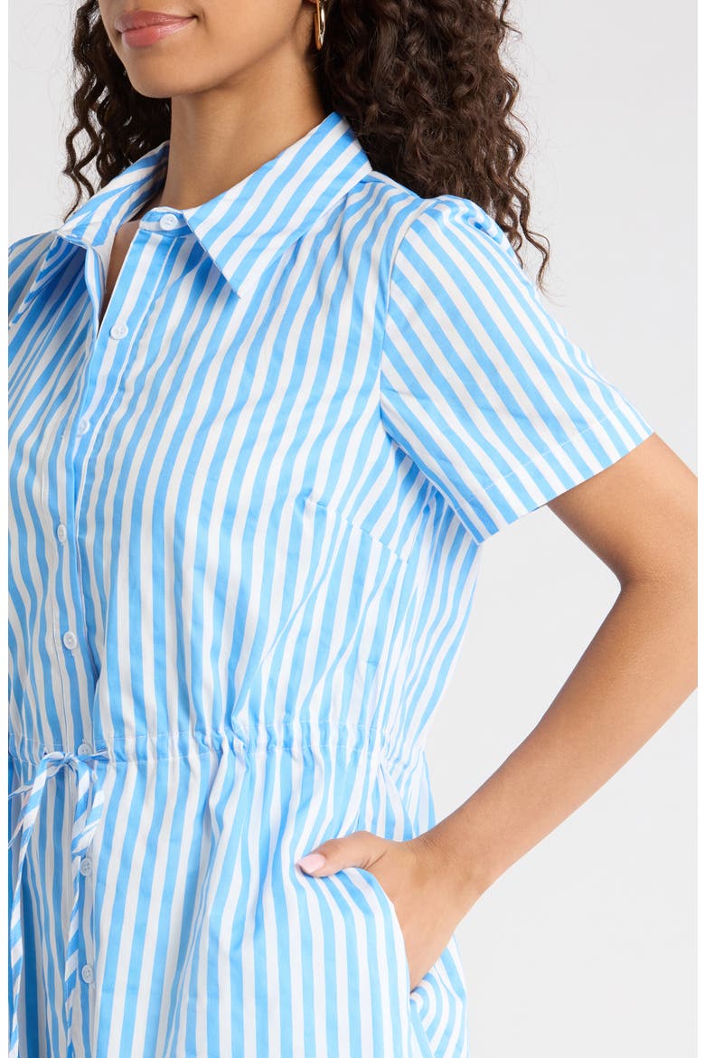 Saida Kenda Striped Shift Minidress, Alternate, color, BLUE WHITE STRIPE