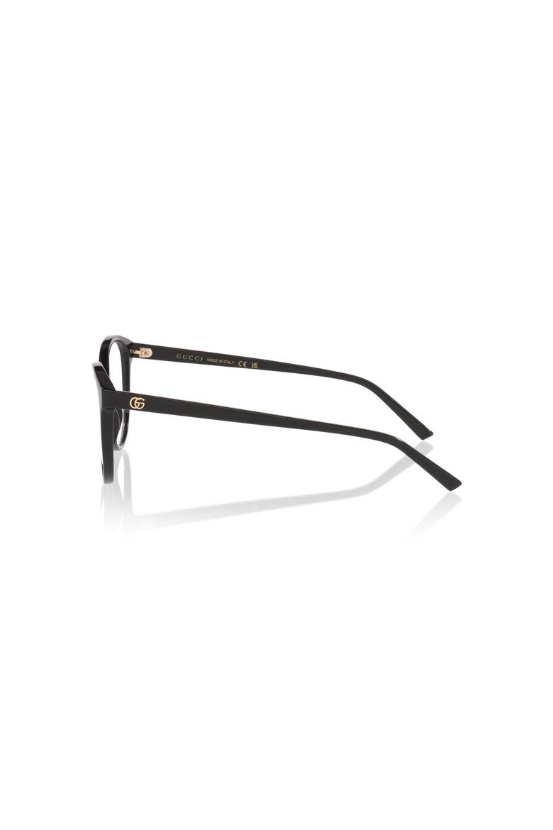 54mm Round optical glasses, Alternate, color, Black