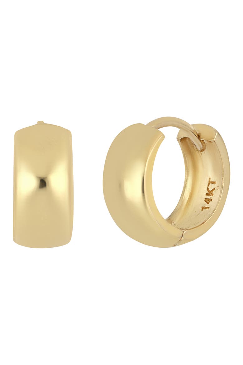 Katharine 14K Gold Huggie Hoop Earrings (Nordstrom Exclusive), Main, color, 14K YELLOW GOLD