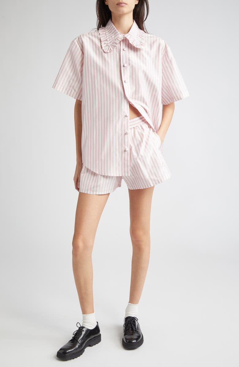 Tanner Fletcher Gender Inclusive Winnie Stripe Silk Boxer Shorts, Alternate, color, 