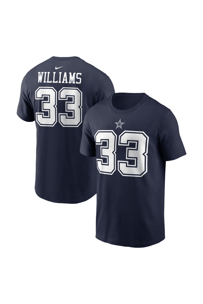 Men's Nike Javonte Williams Navy Dallas Cowboys Name & Number T-Shirt, Main, color, Navy