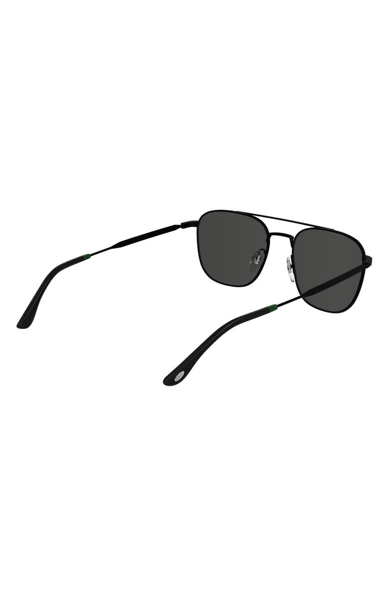 Lacoste Monogram 55mm Navigator Sunglasses, Alternate, color, Matte Black