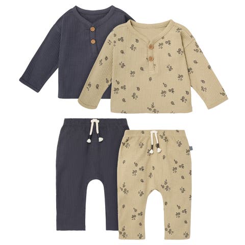 Henley Tops with Pants Set