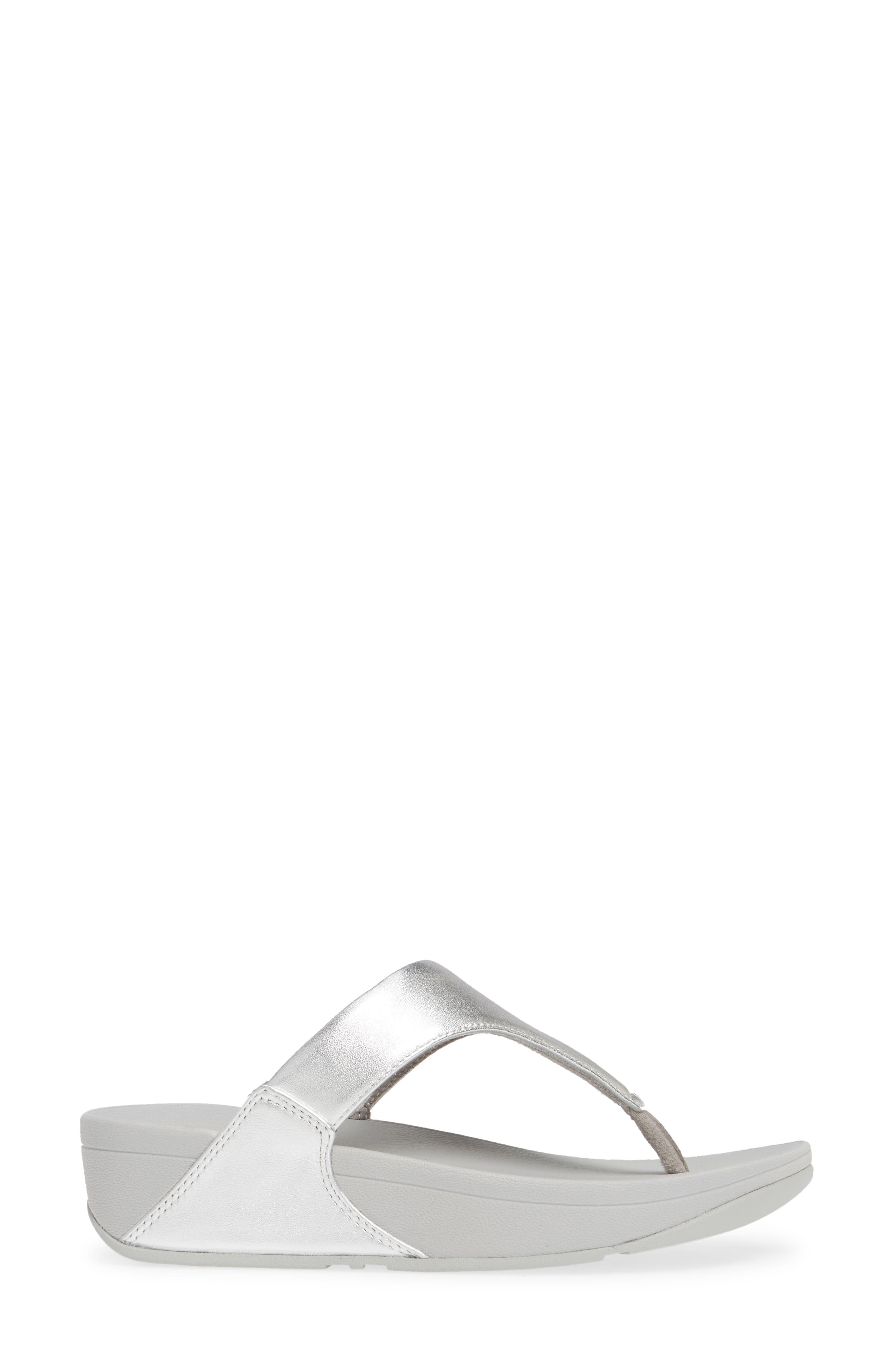 FitFlop Lulu Flip Flop, Alternate, color, Silver