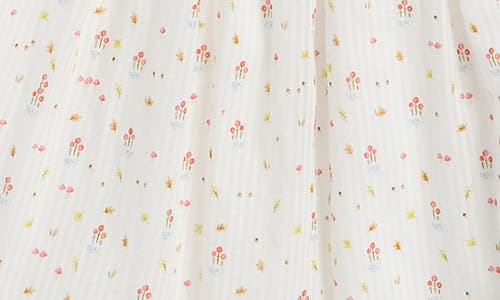 PIPPA & JULIE PIPPA & JULIE KIDS' BORDER PRINT FLUTTER SLEEVE COTTON SUNDRESS