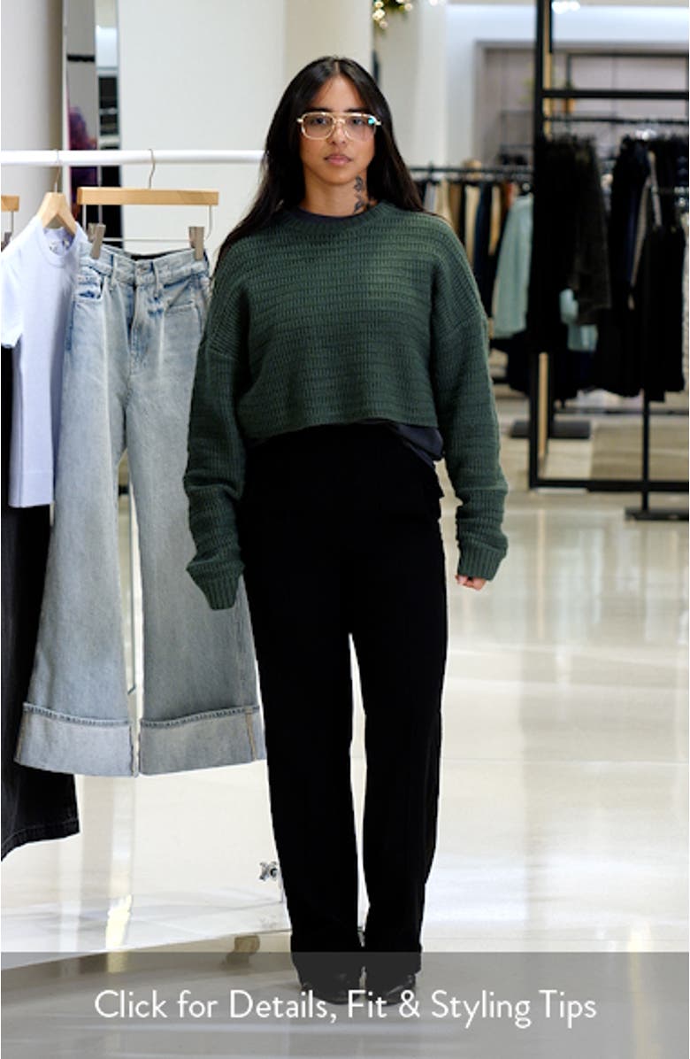 Polar Waffle Knit Crop Sweater, sales video thumbnail