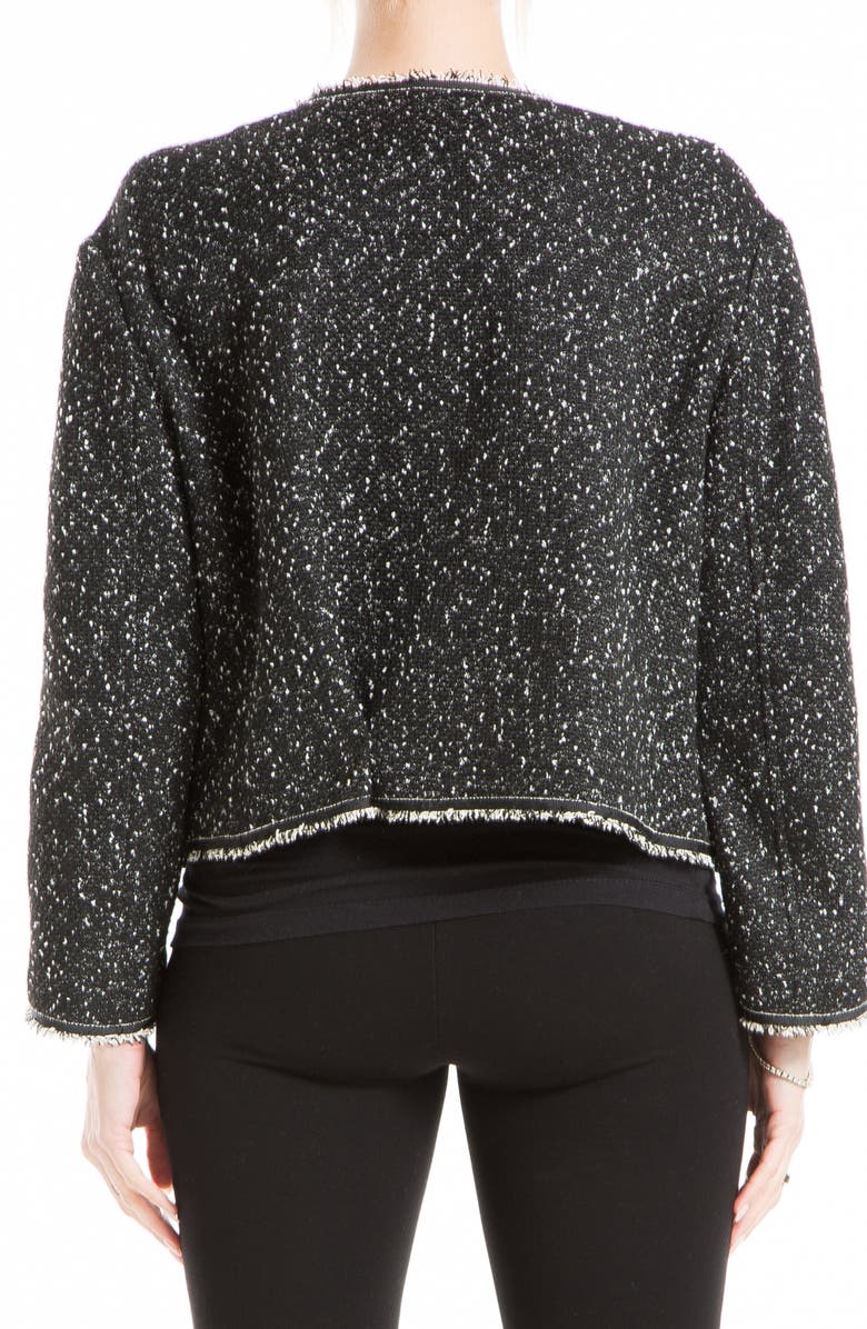 MAX STUDIO Tweed Fringe Crop Jacket, Alternate, color, 