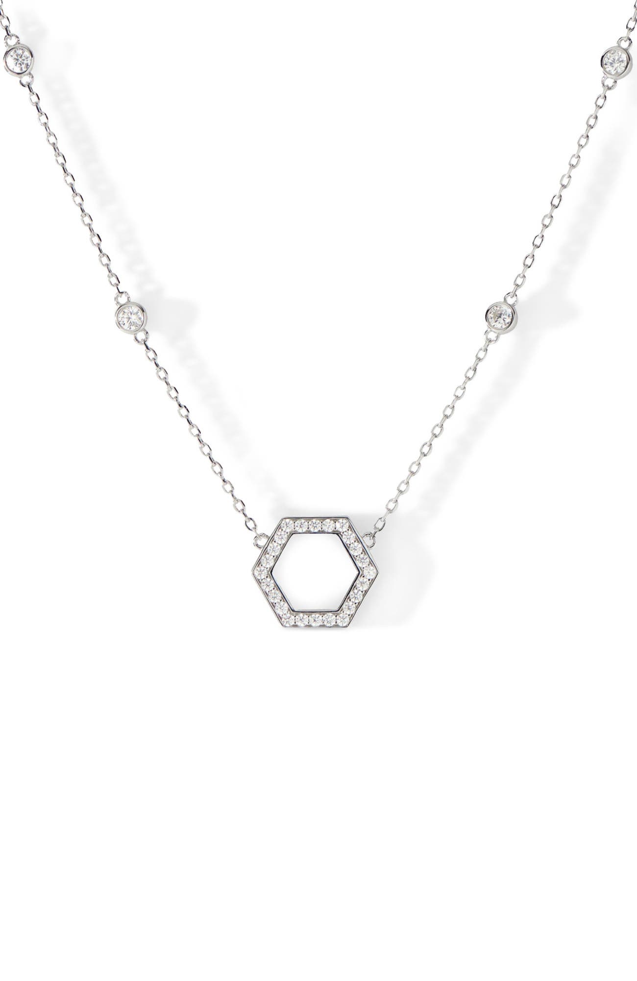 Sterling Silver/White CZ