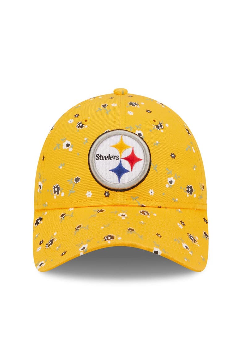Women's New Era Gold Pittsburgh Steelers  Floral 9TWENTY Adjustable Hat, Alternate, color, Gold