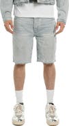 PURPLE BRAND Nova Raw Hem Denim Shorts