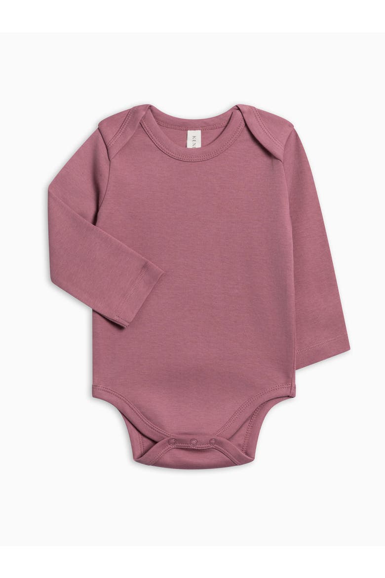 Organic Long Sleeve Bodysuit, Alternate, color, Bloom