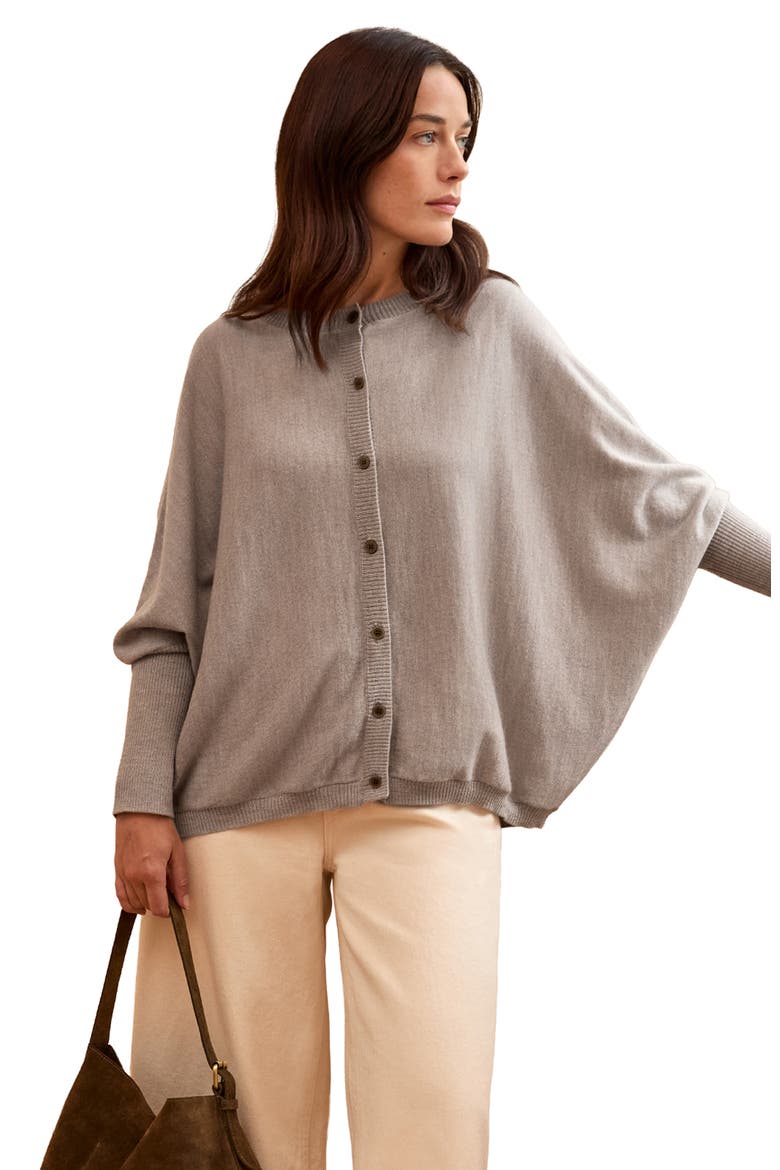 Fine Knit Merino Cardigan, Alternate, color, Oatmeal