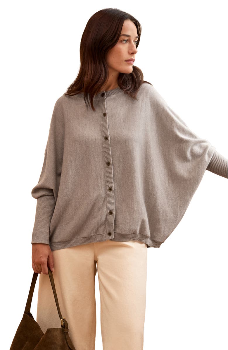 Celtic & Co. Fine Knit Merino Cardigan, Alternate, color, Oatmeal
