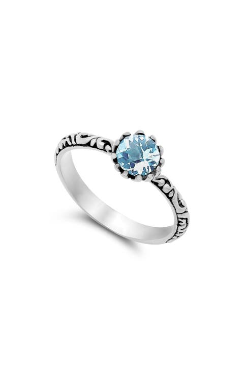 Cabachon Blue Topaz Ring