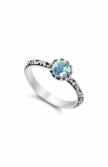 SAMUEL B. Cabachon Blue Topaz Ring