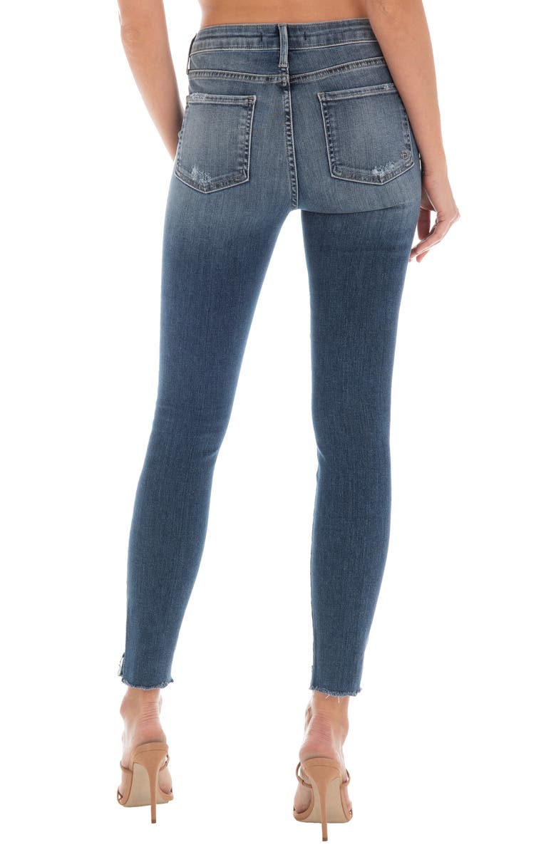 Fidelity Denim Gwen High Waist Raw Hem Skinny Jeans, Alternate, color, 