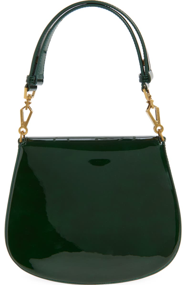 Saint Laurent Celia Patent Leather Handbag, Alternate, color, 3856 Fir Leaf