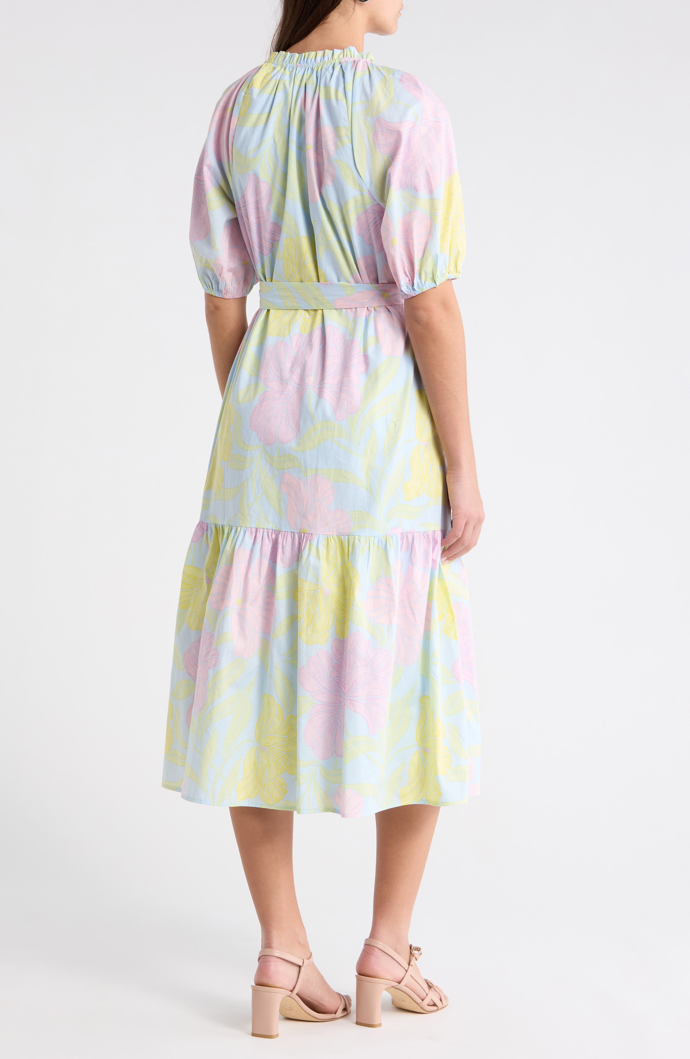 Brisa Floral Wynette Tiered Midi Dress - image 2