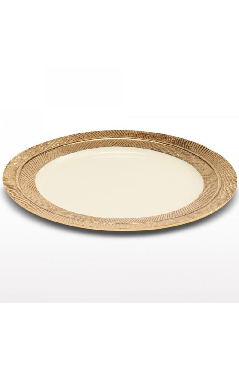 Lunares Feather Plates Gold/Oyster - In Stock - Medium, Alternate, color, 