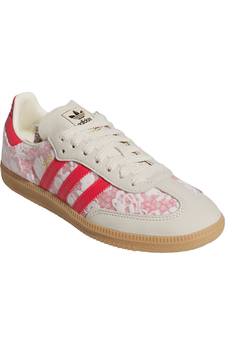 adidas x Liberty London Samba Sneaker, Main, color, White/ Cream White/Scarlet