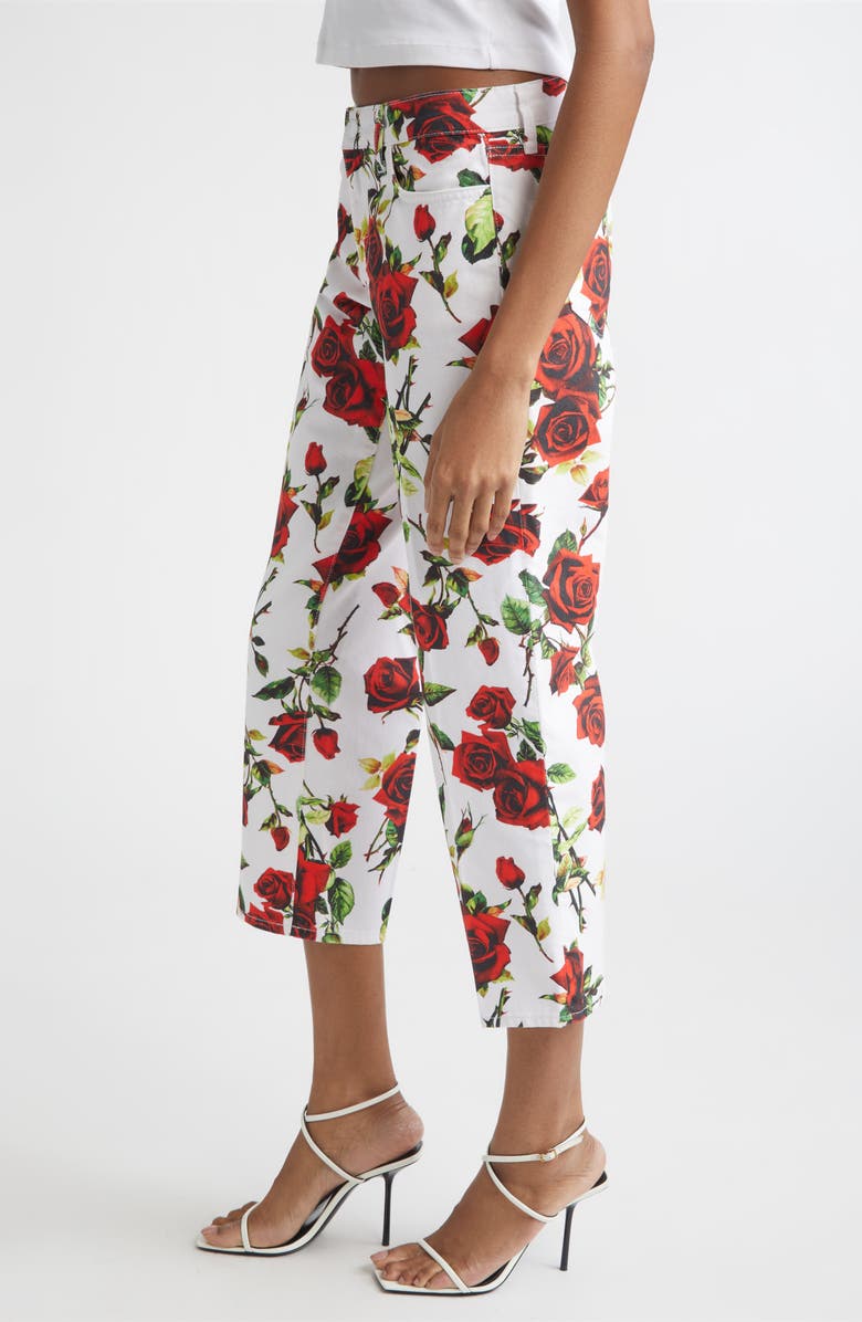 L'AGENCE Blaine Crop Stovepipe Jeans, Alternate, color, Butterfly Jungle