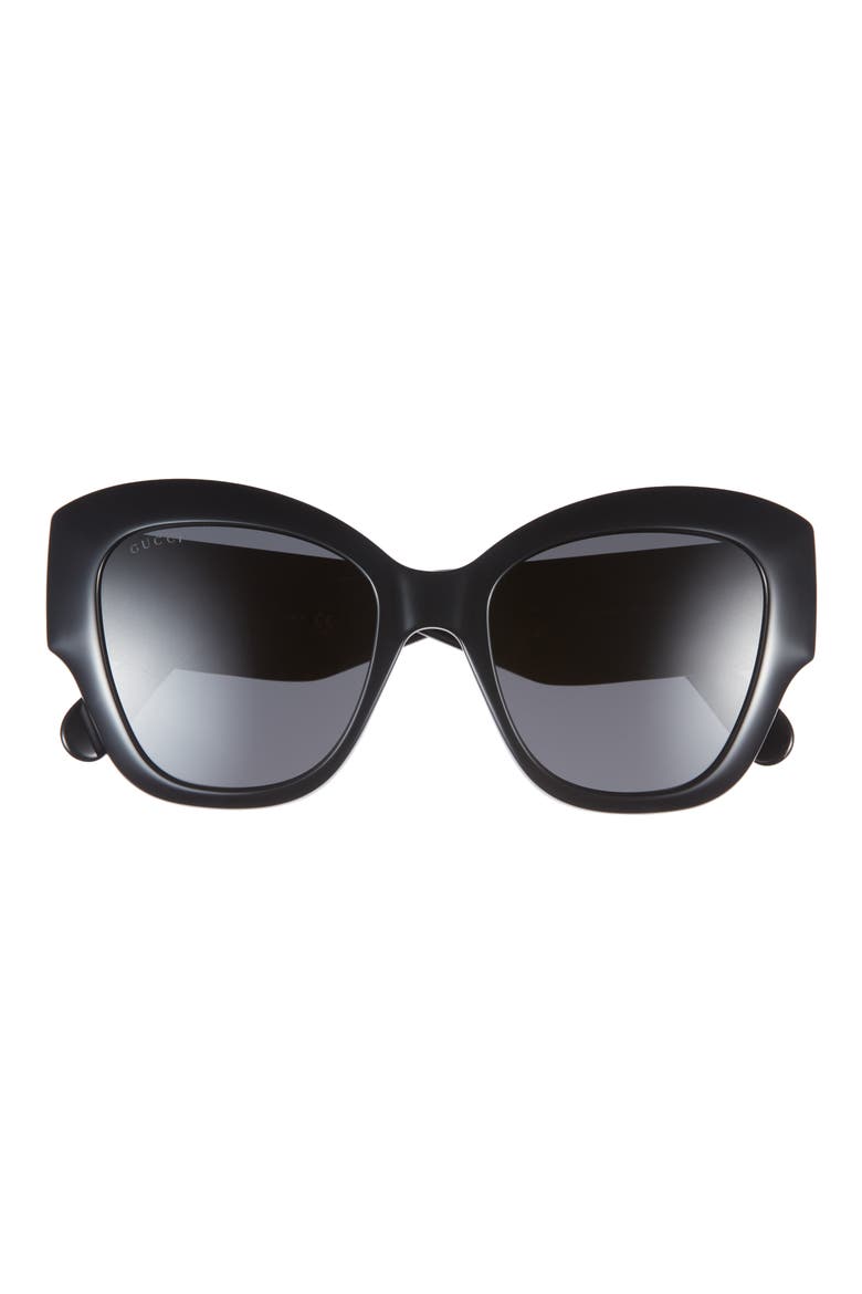53mm Cat Eye Sunglasses, Main, color, BLACK BLACK GREY